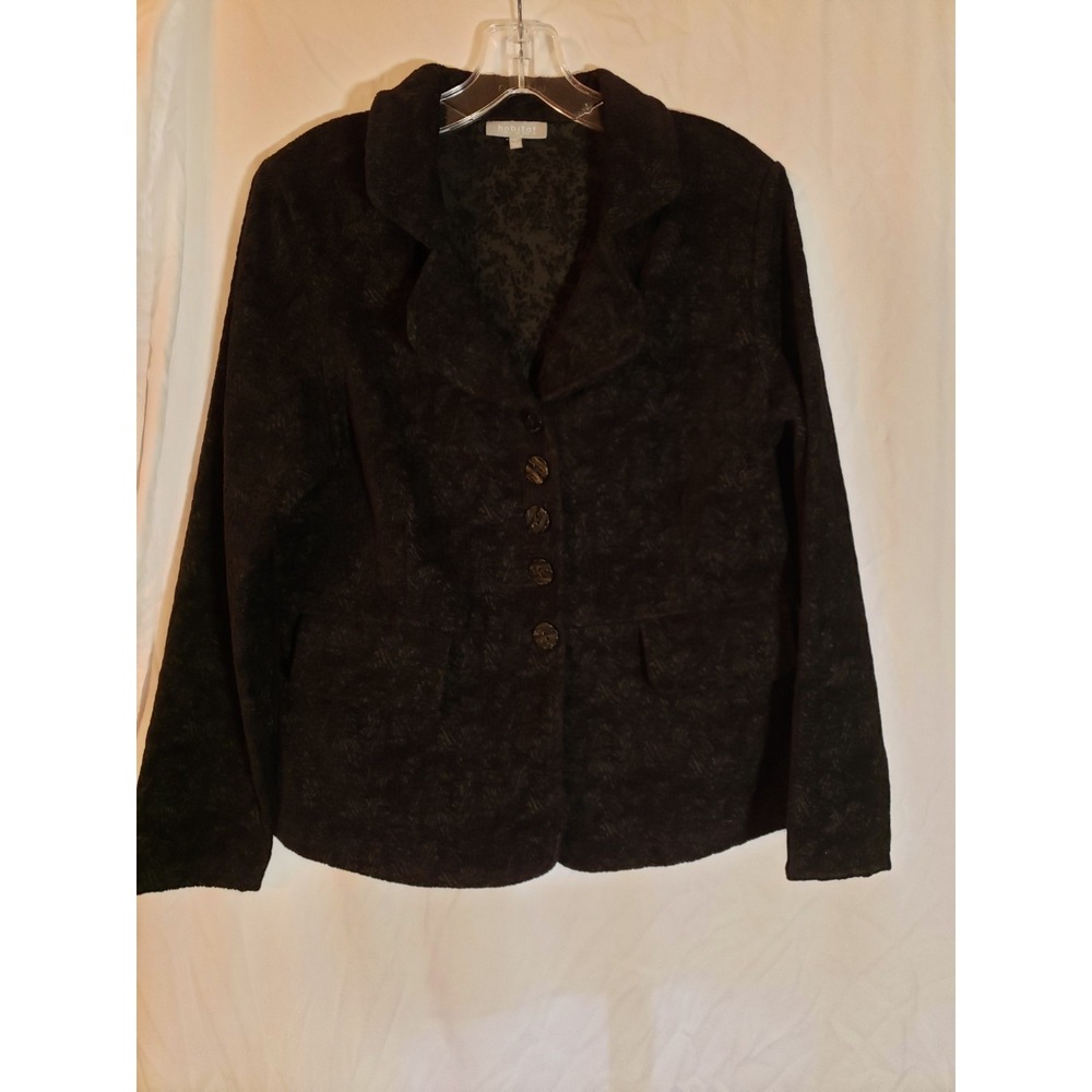 Women's Habitat Black Velour Tapestry Jacket Size XS